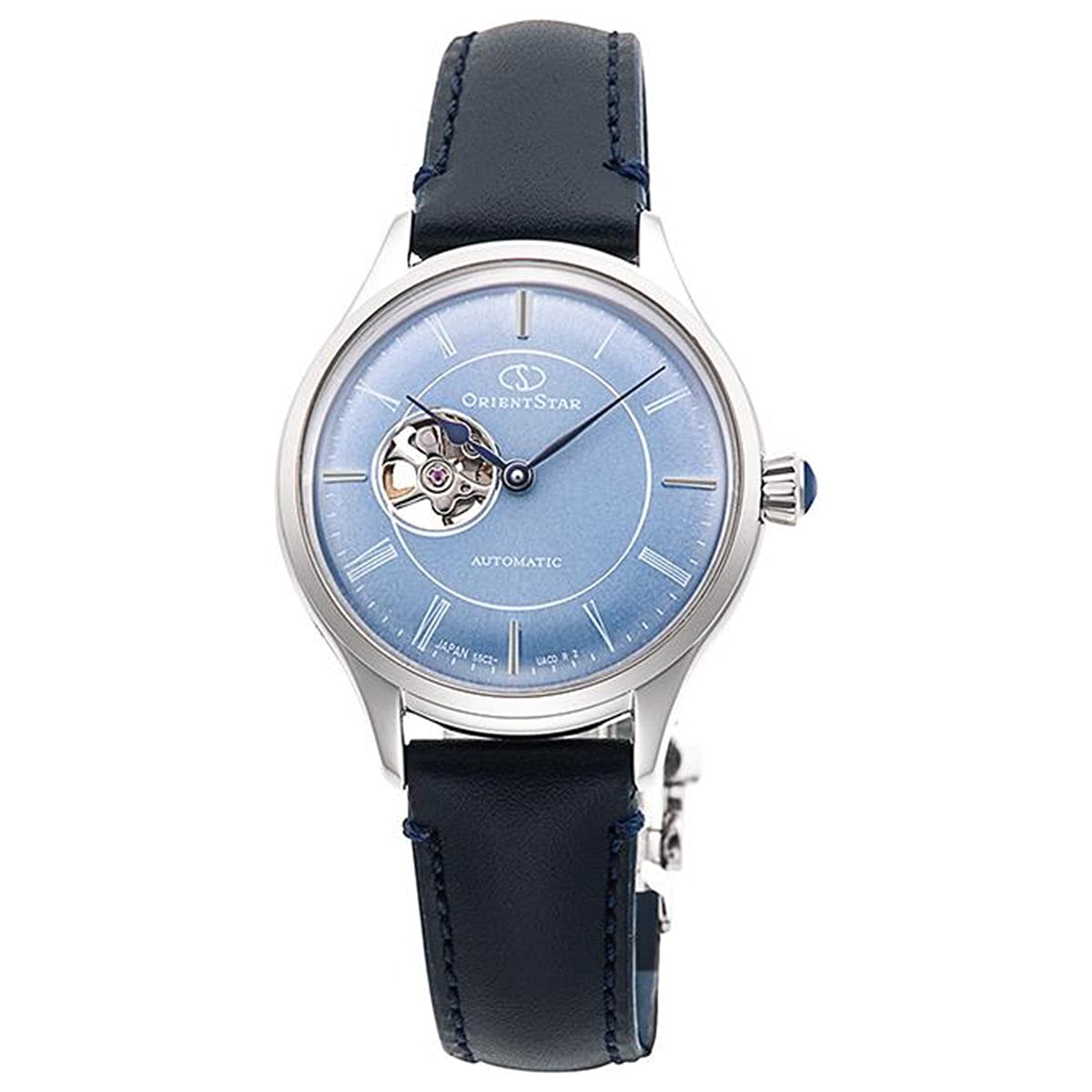 

ORIENT STAR Automatic Classic Made in постачається з 2-річним домашнім годинником з відкритим серцем Light Blue [Orient Star], напівскелетон, механічний, Японія,