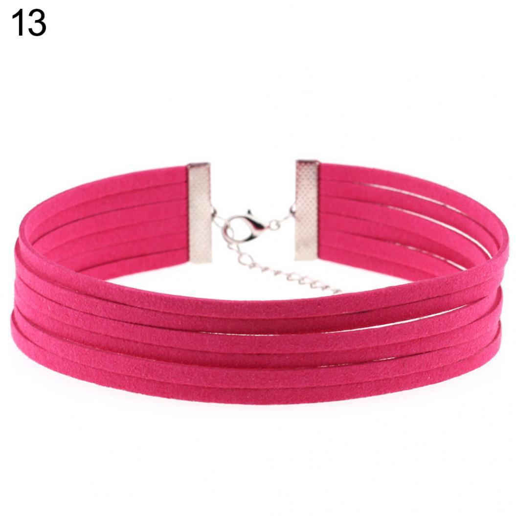 

Готический многослойный чокер с застежкой-карабином, готическое женское ожерелье для вечеринок, клубов и пабов, AVE розы красного