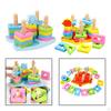 Wooden Shape Matching Stacking Blocks Toys Developmental for Birthday Gifts