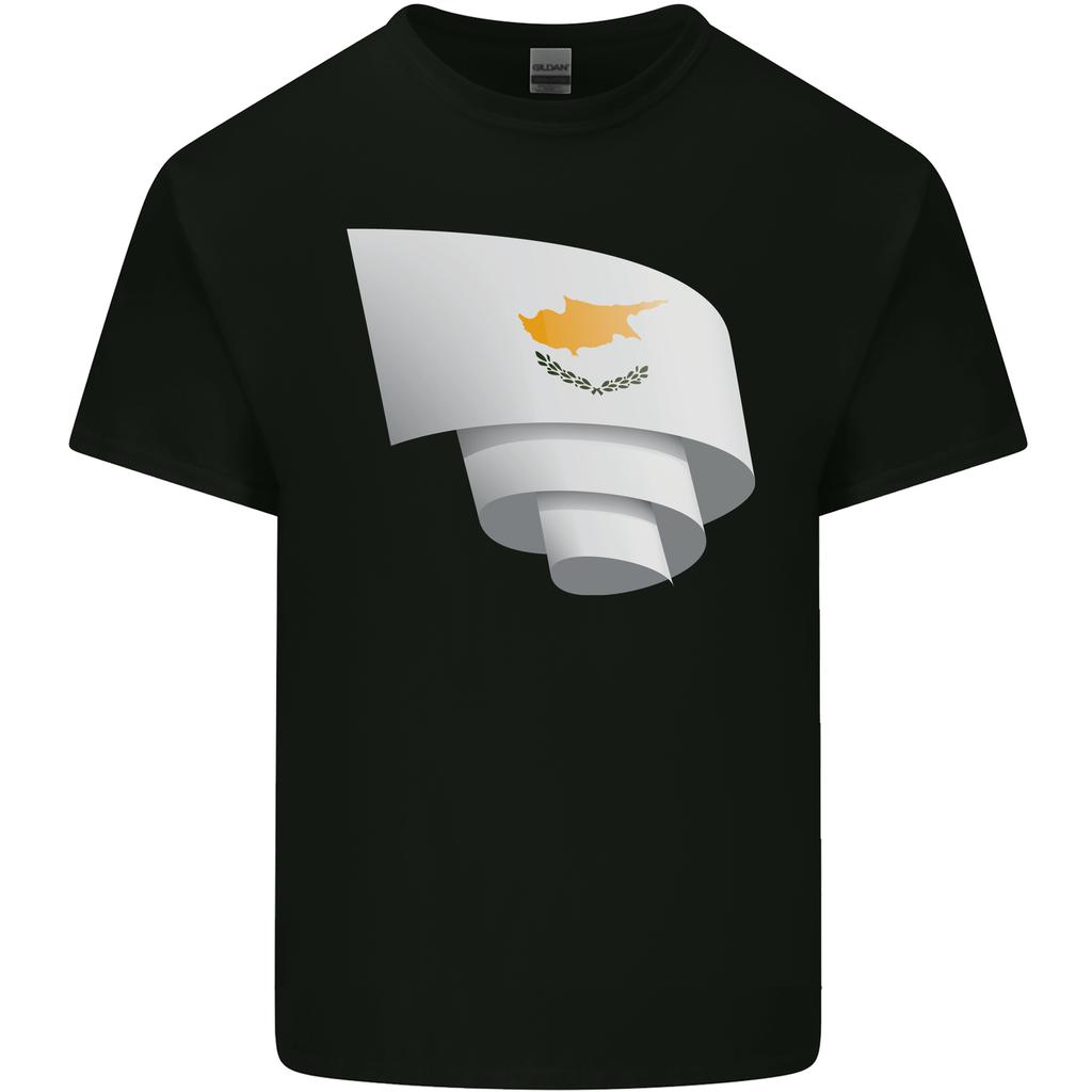 Curled Cyprus Flag Cypriot Day Football Unisexs Light Cotton Tshirt