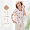 Pastel Mother's Summer Floral Print Two-Piece Set