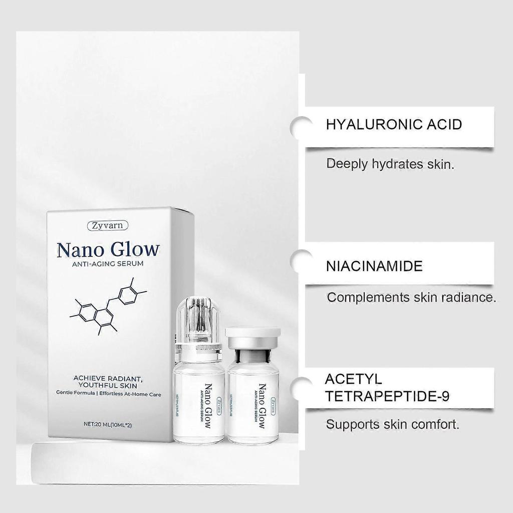 Mikro-Infusionssystem für das Gesicht, Sofort-Behandlung für Gesicht & Augen für Ausstrahlung, glattere und straffer aussehende Haut, Anti-Aging-Serum, 20 ml
