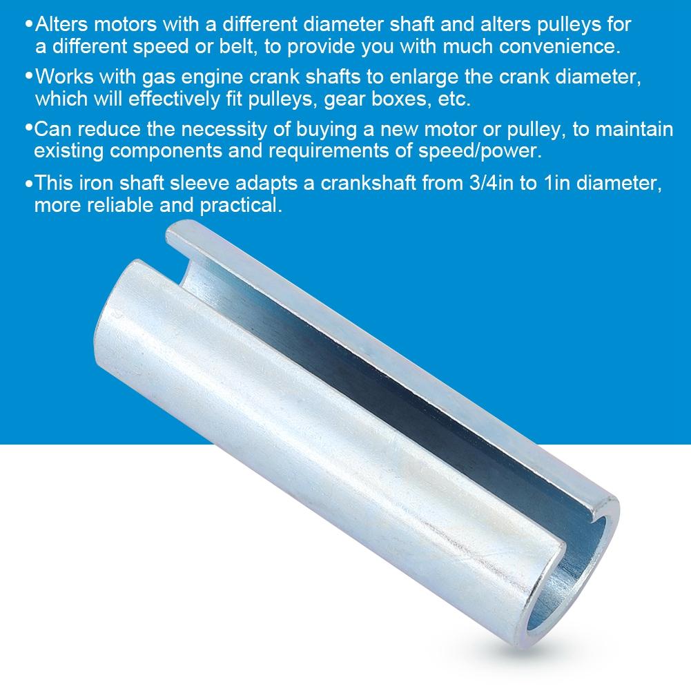 3 4in na 1in Železná redukční vložka klikového hřídele Adaptér řemenice pro benzínový motor Sada nářadí Predator