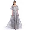 Summer Holiday Vacation Flower Print Long Maxi Dress Bohemian O-neck Short Sleeve High Waisted Chiffon Party Dresses Casual Robe