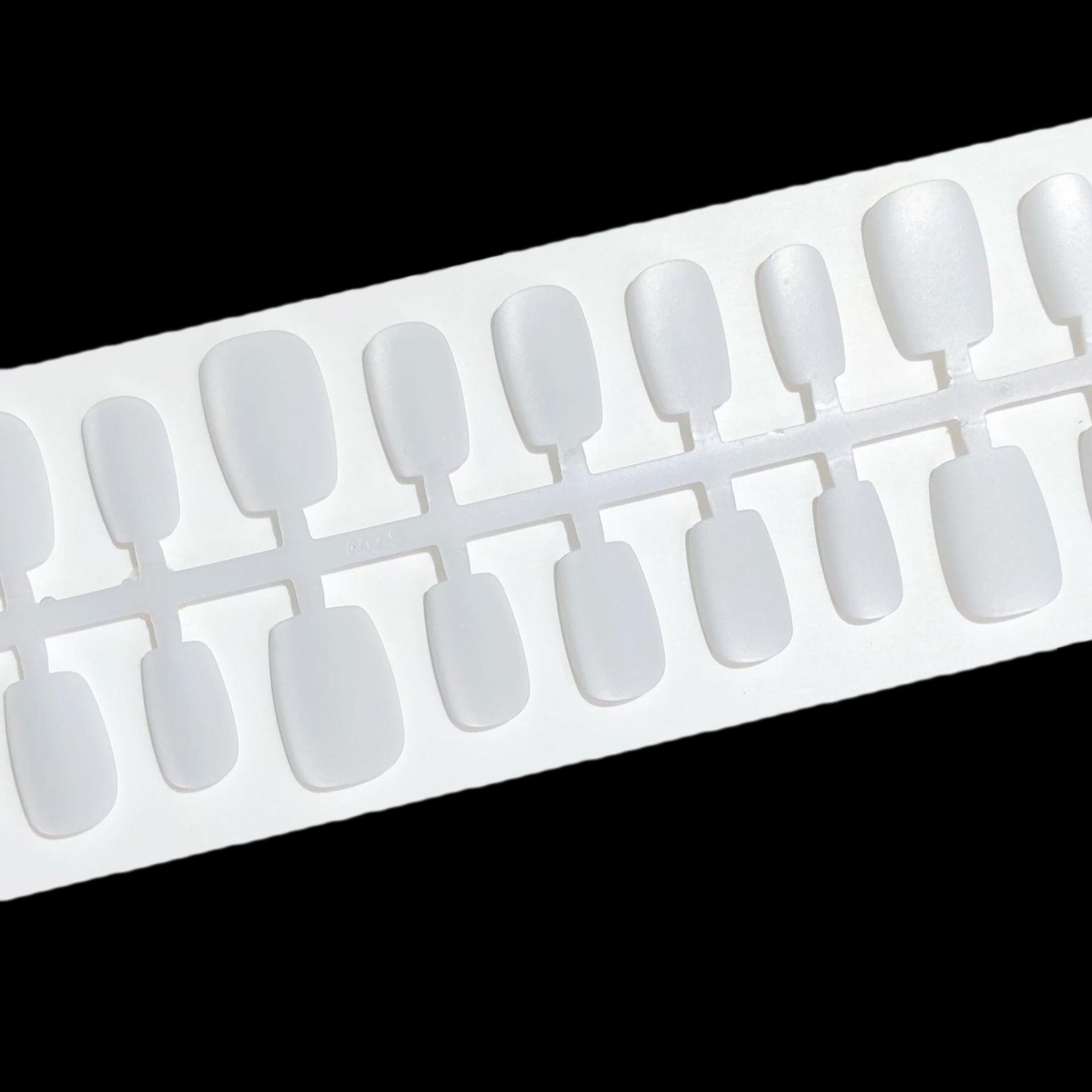 

Velvet Frosted Dusky Rose Cat Eye Matte Nails - Advanced Whitening Nail Art False Nails