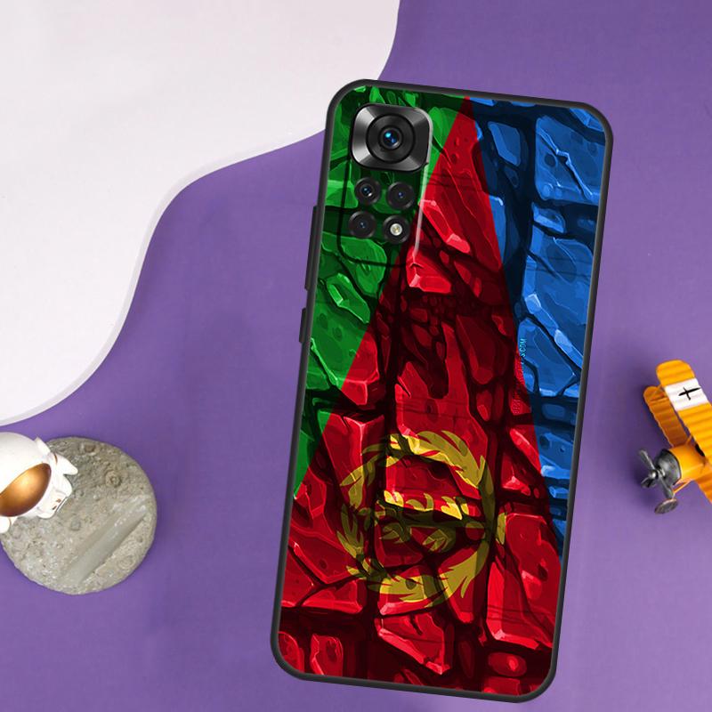 Eritrean Flag Case For Xiaomi Redmi Note 14 13 Pro 12 9 10 11 Pro 10S 11S 12S Redmi 14C 13C 10C 12C Cover