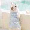 Spring and summer thin daisy skirt lace collar cat and dog clothing two-legged casual wear