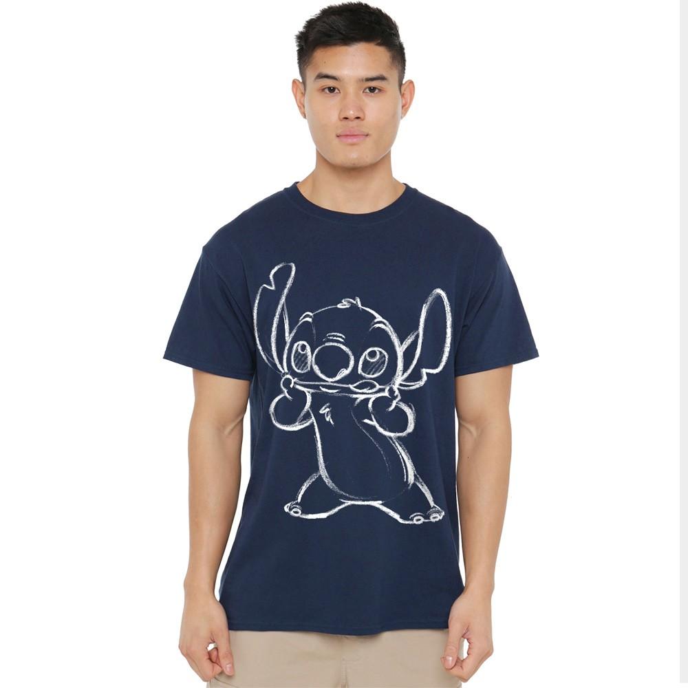 Lilo Stitch Sketch Adults T-Shirt S-5XL Navy M