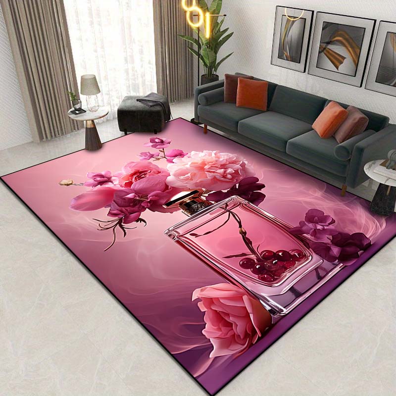 15 Sizes Perfume Bottle Pattern Rug Carpets for Bedroom Living Room Bathroom Mat Creative Door Mat Cloakroom Home Decor Outdoor