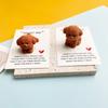 1 PC DIY Cute Teddy Resin Pocket Hug Card, Puppy Series Figurine Gift Card, Holiday Gift