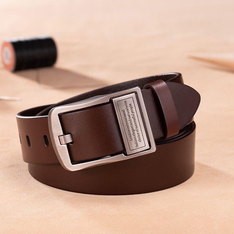 Ceinture décontractée à boucle rotative pour homme - Polyvalente et tendance, style coréen