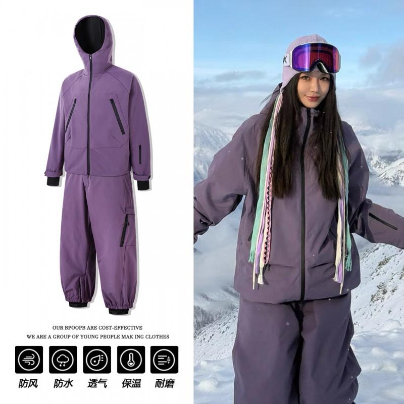 Men Women Ski Suit Set Waterproof Windproof Insulated Snowboarding Jacket Pants Winter Sports