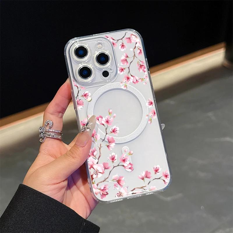 INS Lächeln Gänseblümchen Blume Magnetische Handyhülle für Iphone 16 Pro Max 16E 11 12 13 14 15 Pro Max 12 13 Mini 16 Plus für Magsafe Hülle