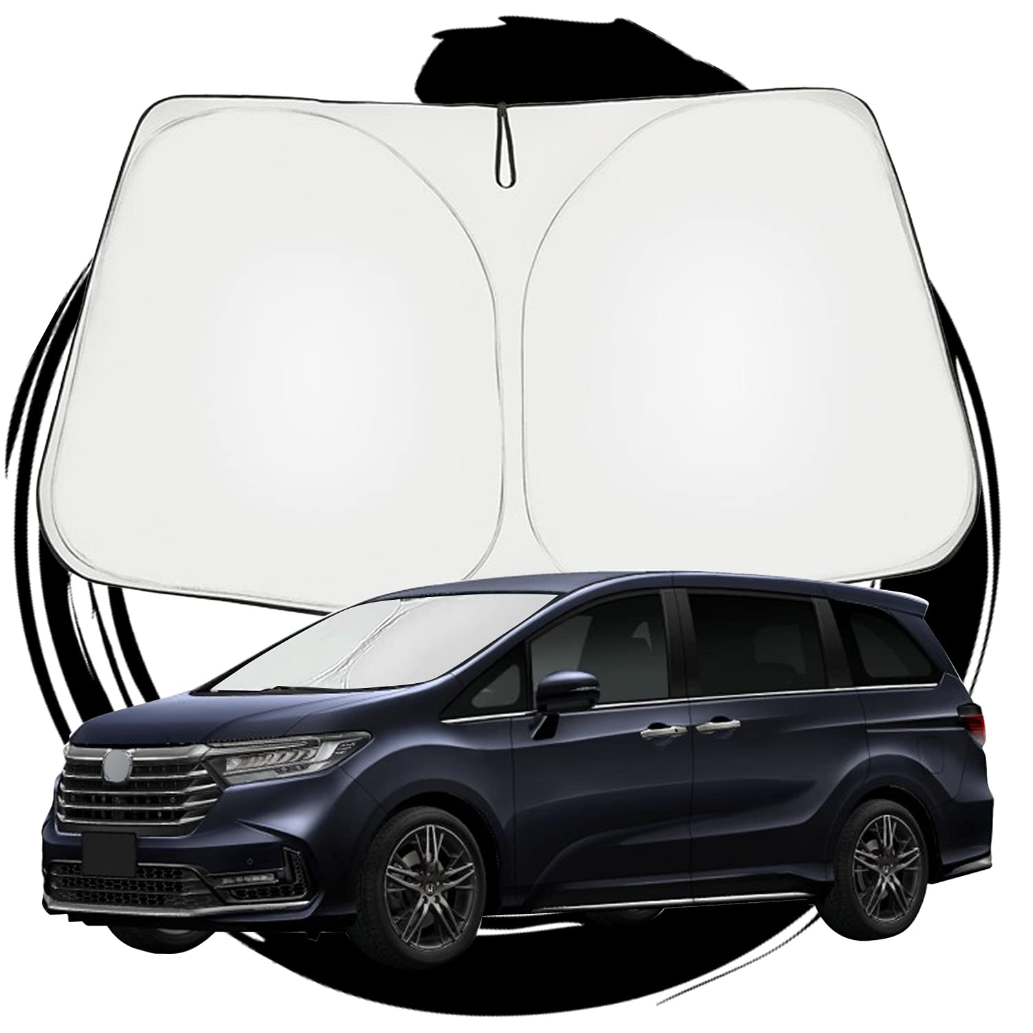 

ruiya Honda 2020 Odyssey RC Эксклюзивный Солнцезащитный Экран Лобового Стекла Автомобильный Солнцезащитный Экран Защита от УФ-лучей Солнцезащитный Экран Сон в Машине Складные Заказные Детали