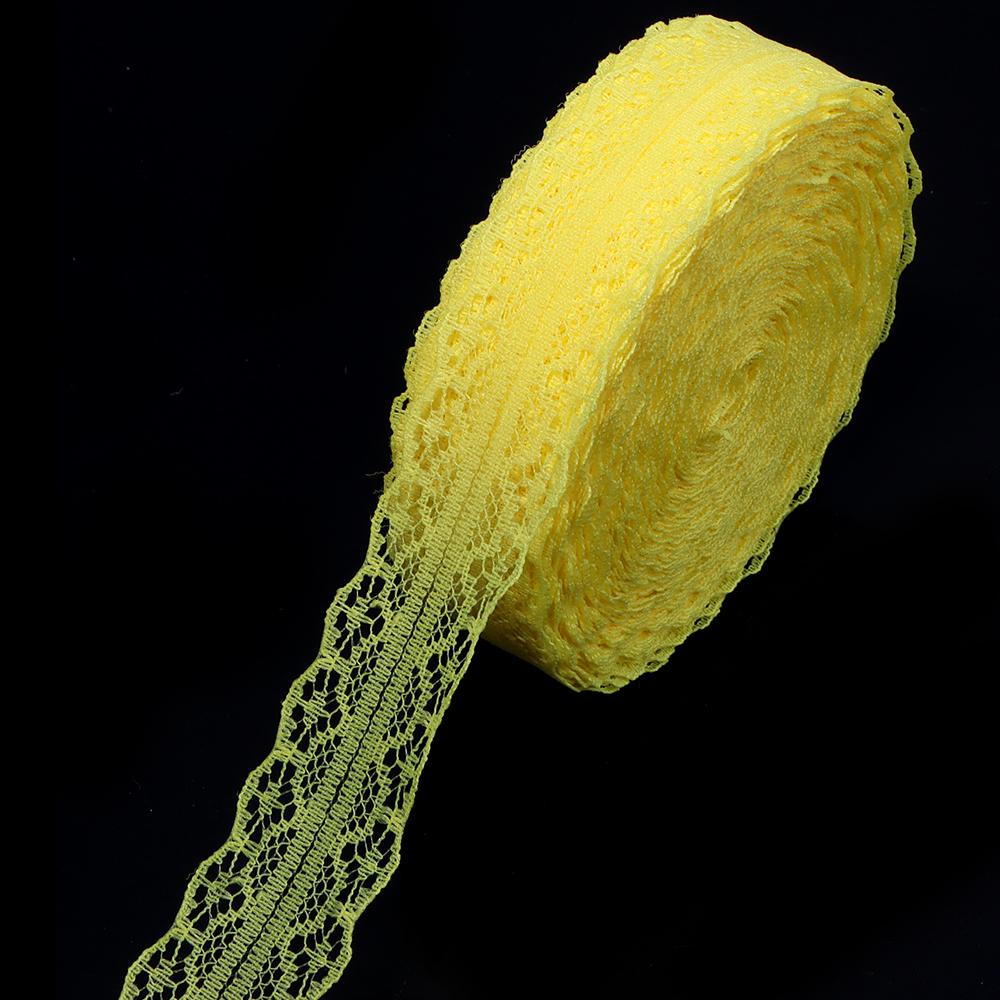 20yards/lot 2.8cm Colorful Lace Ribbon Non Elastic Hollow Lace Webbing DIY Flower Bow Gift Packing Clothing Wedding Decoration