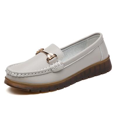 Fashion New High Quality Women Hundred Percent Layer Leather Shoes Light Comfortable Casual Fashion Women's Shoes Anti-slip Wear Shoes