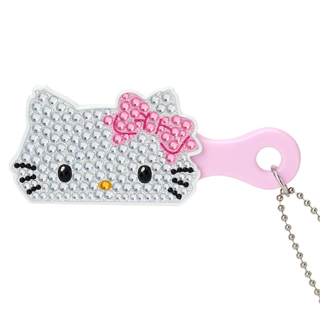 Sanrio Mini Brush Charm Deco Charmy Body and ABS Brush Keychain 413364 (Kira Miniature) Kitty, Plate Resin, (Bristles) Polypropylene, Comb,