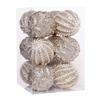 12 Pack 8cm Champagne Gold Christmas Balls Pearl Foam Tree Ornaments Holiday Decor