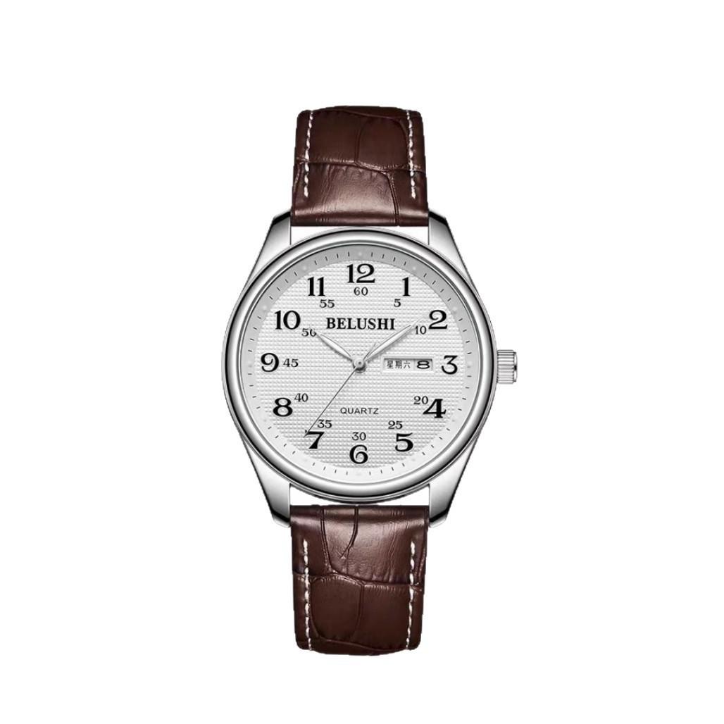Louis Jellen Old Man Big Character Watch Couple Waterproof Luminous Calendar Watch Quartz Watch