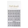 Gold, Silver, Black, and White Eight-Pointed Star Nail Art Stickers (Flat Back Adhesive)
