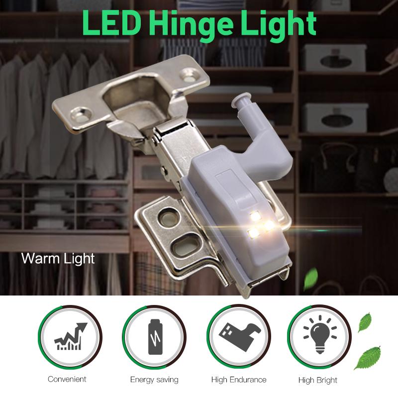 Goodland LED Under Cabinet Light Universal Wardrobe Light Sensor Led Armario Inner Hinge Lamp For Cupboard Closet Kitchen