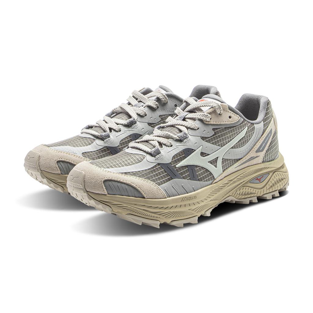 Mizuno Racer Adv Comfortable Hiking Outdoor Fabric Low-Top Running Shoes Unisex Sneakers Medium-Gray D1GH241209