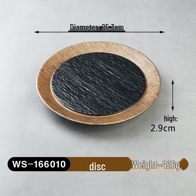 Melamine Imitation Porcelain Hot Pot & BBQ Plate with Handle