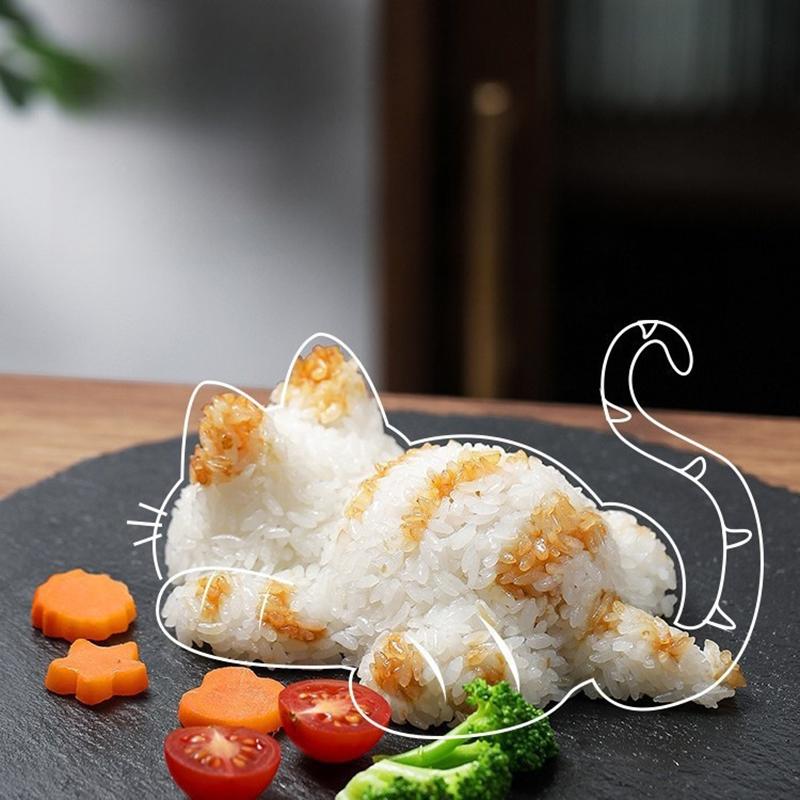 Cute Sushi Tools Onigiri Molds Cat Animal Shape Sushi Kids Rice Mashed Potato Pumpkin Mash Baking Supplies Kitchen Gadgets