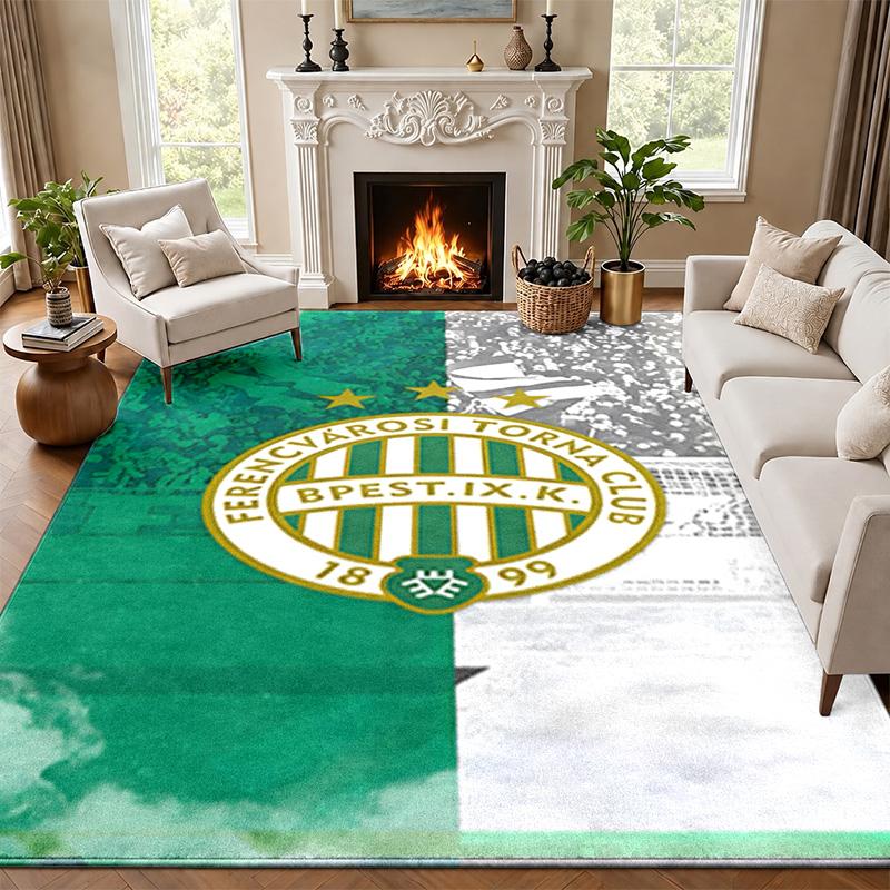 Ferencvarosi TC Carpet Door Mat for Living Room or Bedroom Protective Mat Under Chair Office Decoration Christmas Gift Birthday Present