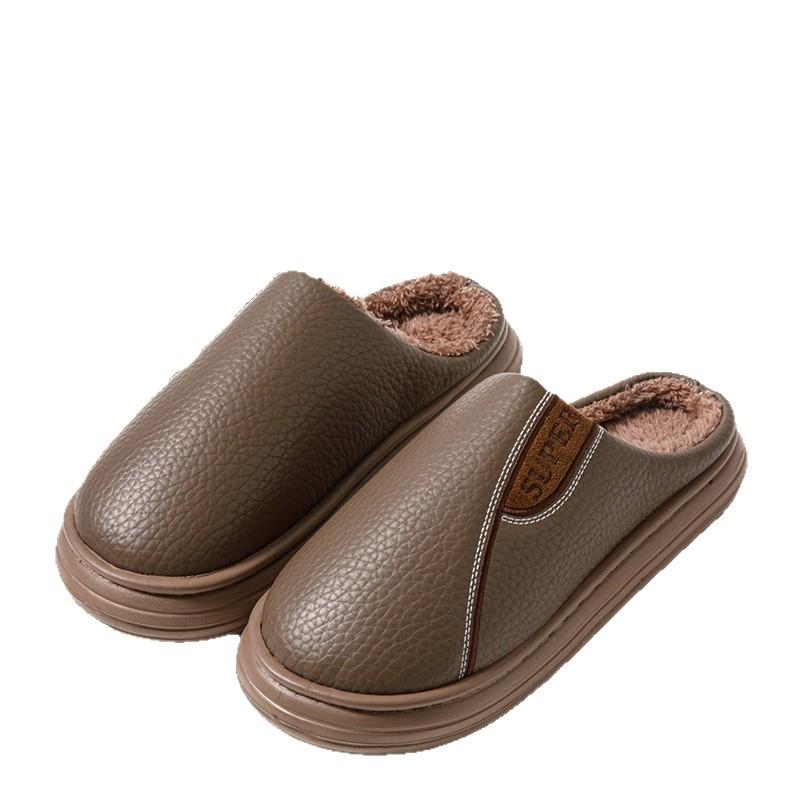 50-51 Extra Large Size Cotton Slippers Winter New Home Indoor Non-slip Warm Thick Bottom Piled Thickened Cotton Mop