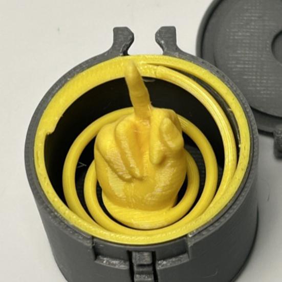 Yousheng 3D Printed Middle Finger Box Popping Middle Finger in A Case Desktop Decoration Teasing Friends Tricky Props Adults Gag Prank Gift