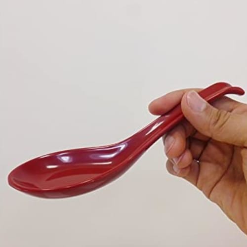 Asahi Koyo Renge Spoon, Vermilion, 15.5cm, Made in Japan, with Edge, for Commercial Use