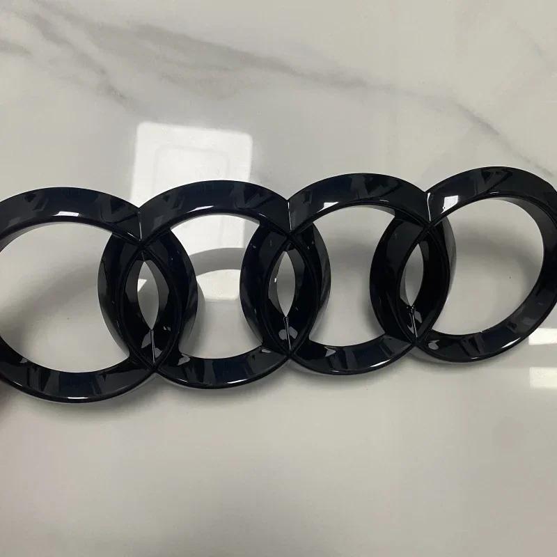 5Q A3 2014-2022 4 Ring Logo ABS Directly Covered Emblem Car Hood Front Grill Rear Trunk Emblem Badge A3 Refit AccessoryQ5 VSX23