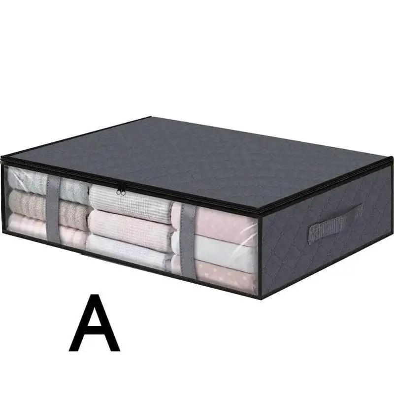 

Новая сумка для хранения под кроватью Портативная складная сумка для одеяла Коробка для одежды для гардероба Пылезащитный органайзер Домашняя пылезащитная коробка-органайзер