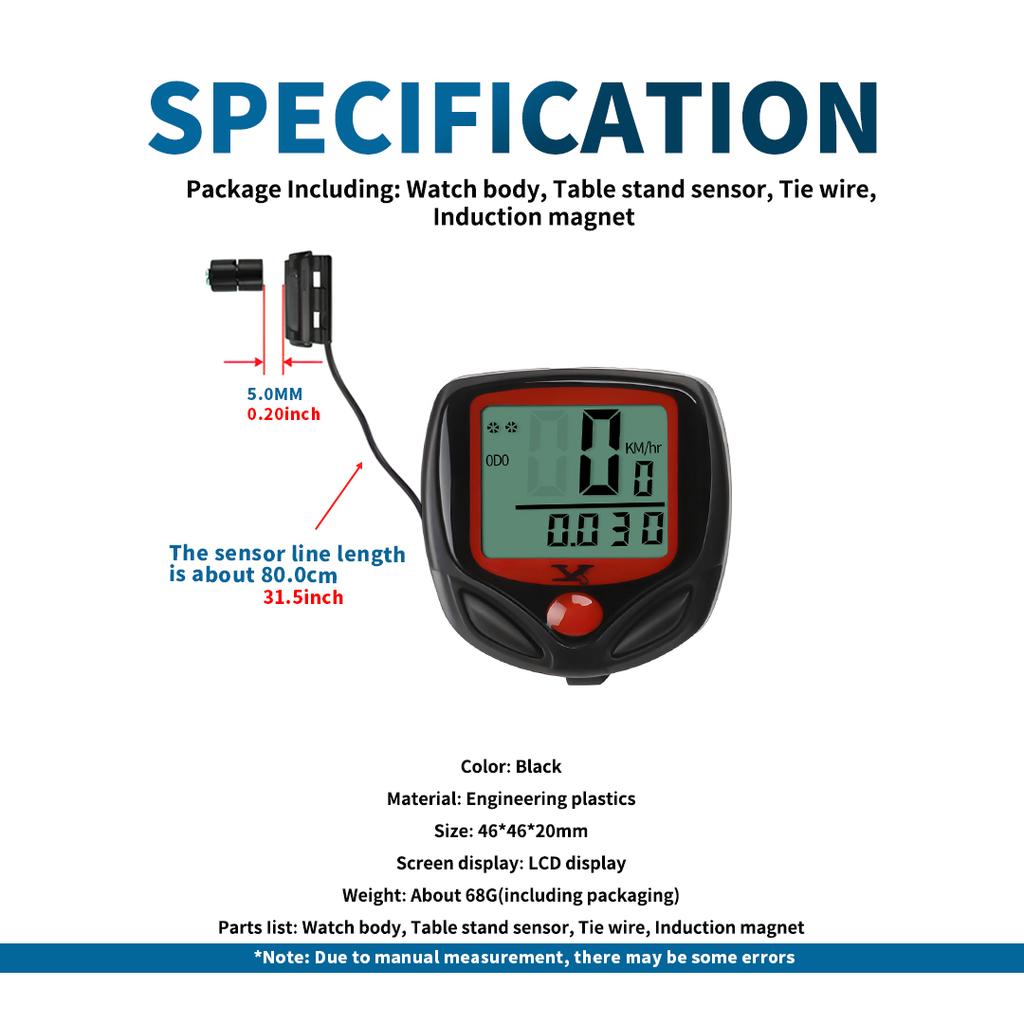 Vodotěsný Drátový Digitální Cyklocomputer Tachometr Počítač na Kolo Cyklistický Měřič Rychlosti Kódová Tabulka Cyklistické Příslušenství LCD Displej