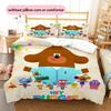 Hey Duggee Pattern Bedding Quilt Set  Home Decoration  Gift (1 * duvet cover + 2 * pillowcase  without core)