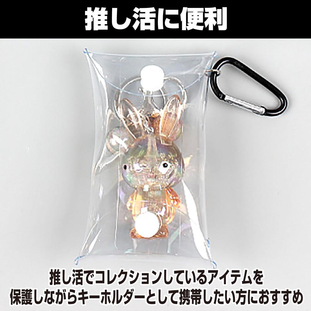 HAMILO Boîtier Transparent, Porte-Monnaie, Pochette Transparente avec Mousqueton, Lot de 10 Pièces