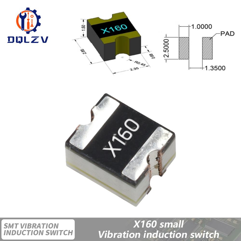 

Mini SMD Chip Vibration Sensing Switch X8 X23 X24 X26 X160 X200 X3228 Normally Closed Or Open Tilt Induction Switch Sensor 5PCS