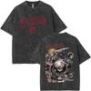 2026 Summer Hot Sale Washed Vintage Anime Gachiakuta Enjin Double Sided Print T Shirts Y2k Men Women Manga Oversized Tshirt