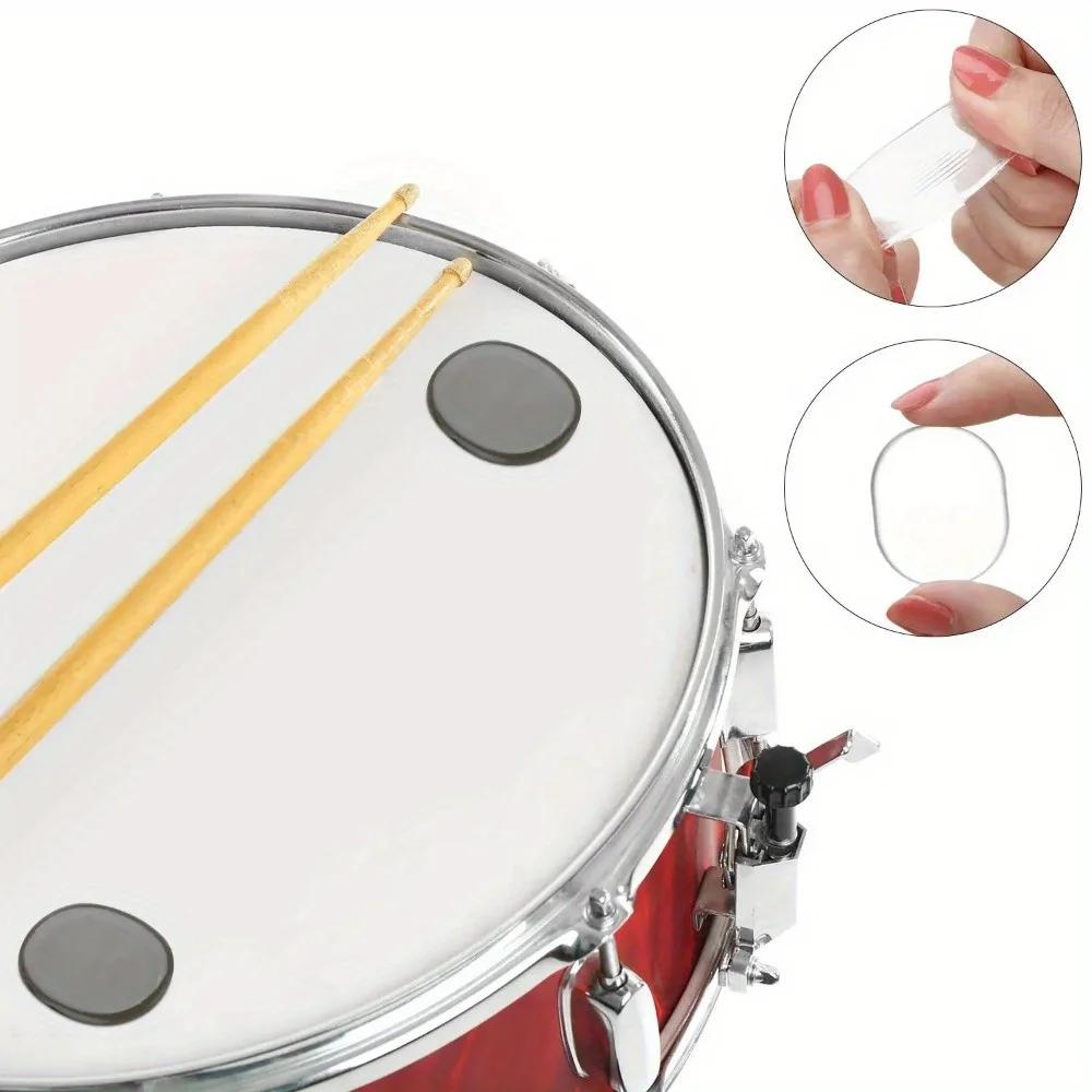 18Pcs Silicone Drum 3 Colors Damper Pads Drum Snare Mute Pad Soft Drum Damper Gel Pads for Jazz Drums Muffler Tone Control