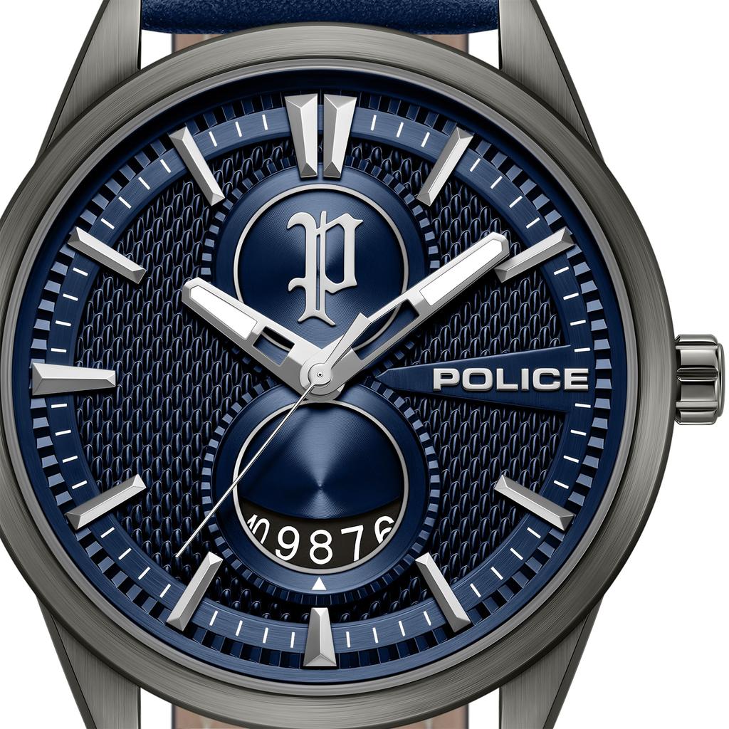 Watch STYLESHIFT Blue Dial Leather Strap PEWGB0092602 [POLICE][Authentic] Men's