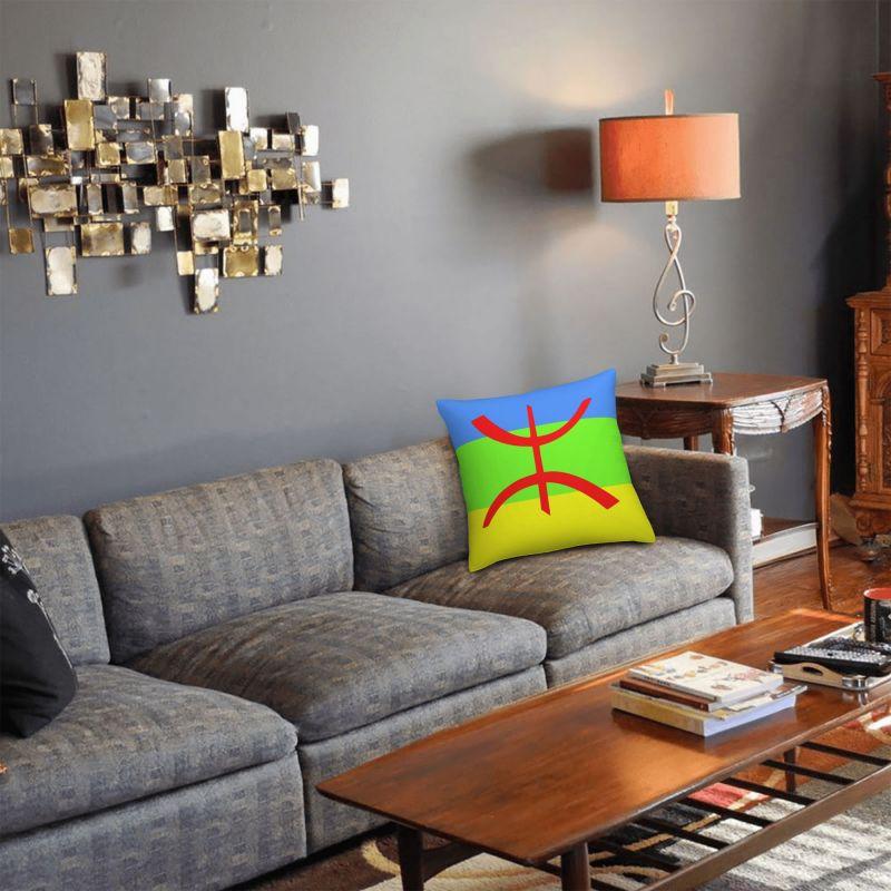 Flag Of Amazigh Pillow Case Sofa Berber Tifinagh Proud Modern Cushion Cover Square Pillowcase