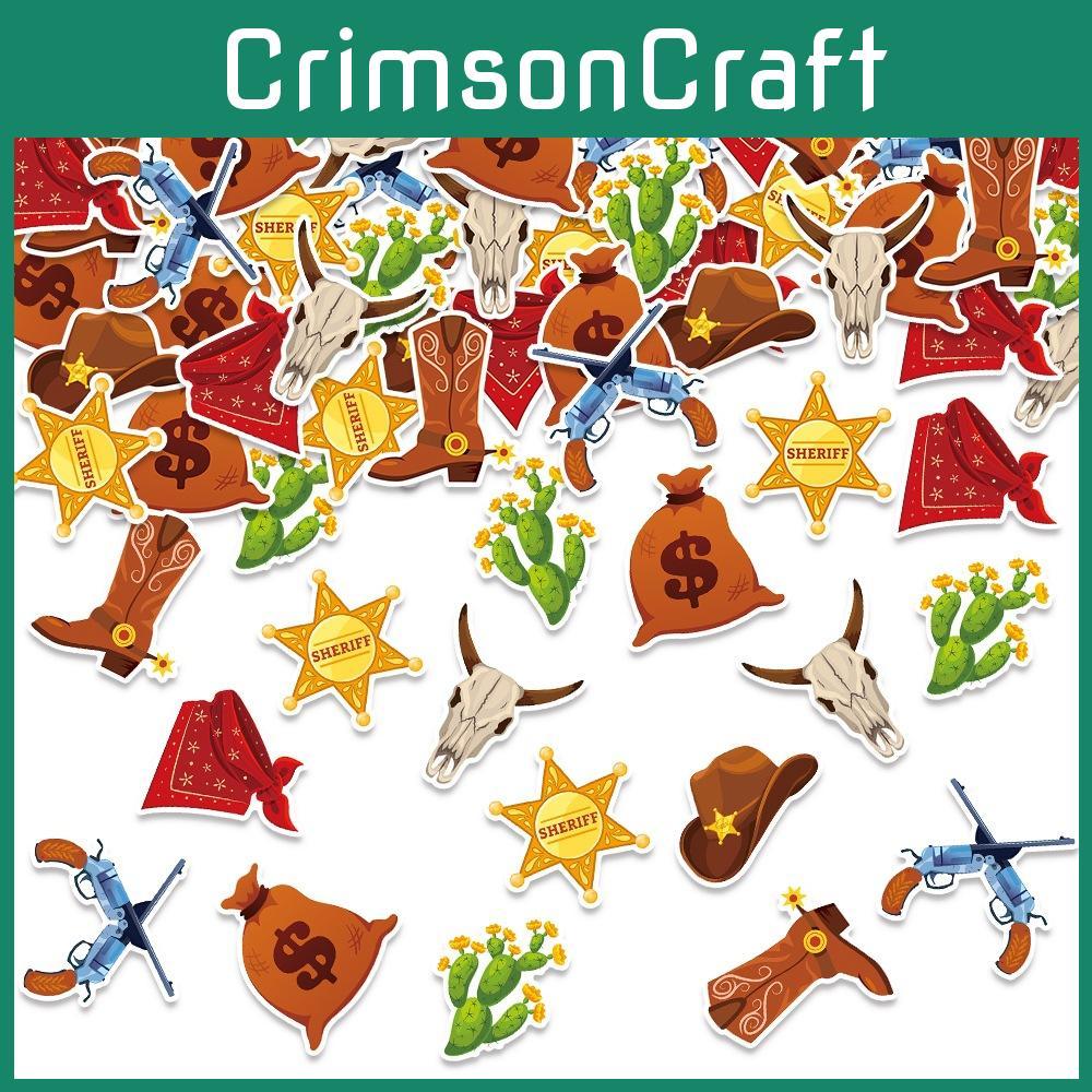 Western Theme Cowboy Confetti Birthday Event Desktop Decoration Throwing Props