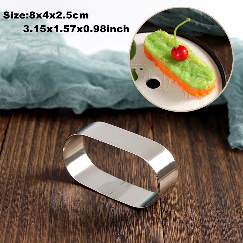 

Кольцо для торта из нержавеющей стали, овальное, металлические кольца для торта, 4 размера на выбор