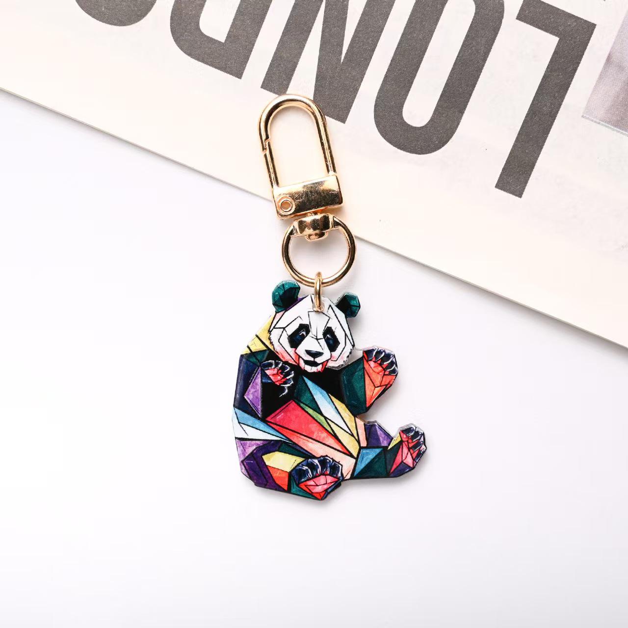 Трансграничный красочный акриловый брелок на тему животных: Декоративный подвес  Слон и Панда