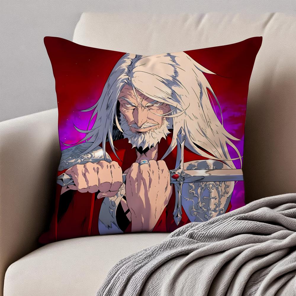 

CCastlevania Cushion Cover Pillowcase Antidustmite Invisible Zipper Short Plush Sofa Cushion 30X30cm