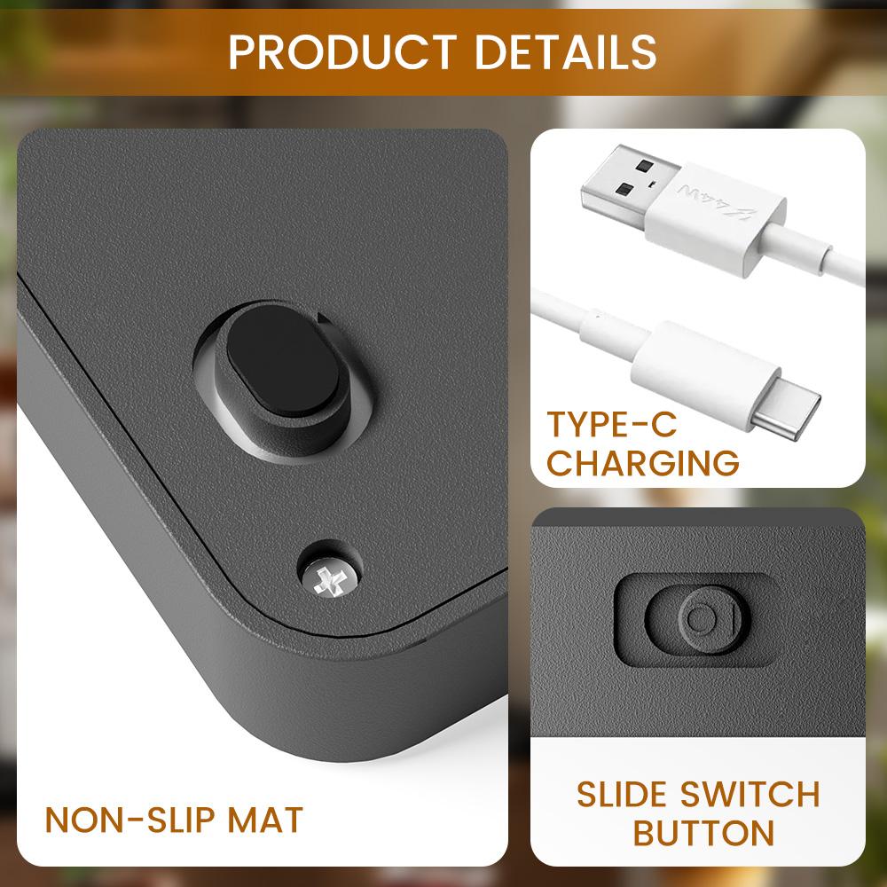 New Design 3KG/0.1G Household Multifunction Black Kitchen Office Digital Coffee Scale with Tiemer