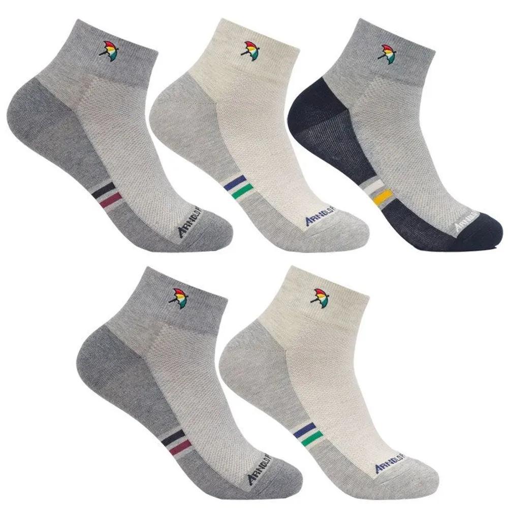 Arnold Palmer Men s Casual Socks Mesh Ankle Socks 5 Pairs AP5653 AP5653_5 Pairs [Random Color] FREE