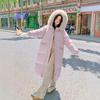 long down cotton-padded clothes for women's Korean thickened cotton-padded jackets, large sweater neck cotton-padded jackets, trendy.