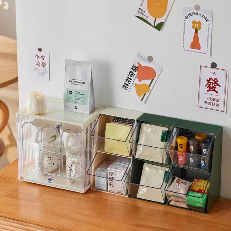 Jewelry Storage Box Coffee Mug Organizer Desktop Storage Box for Home Room Dorm